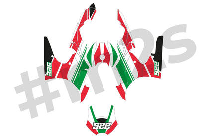 RACE Italian - Blanco/Rojo/Verde