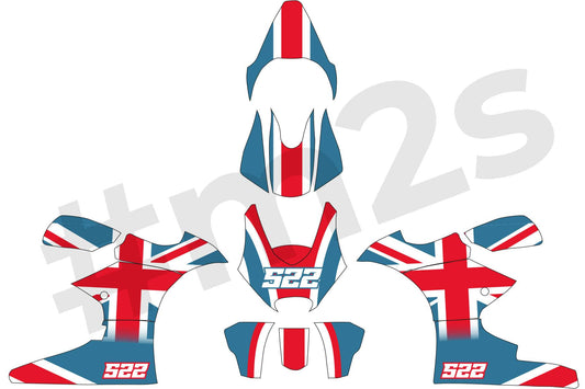 RACE Union Jack - White/Red/OsloBlue / 2013+ 