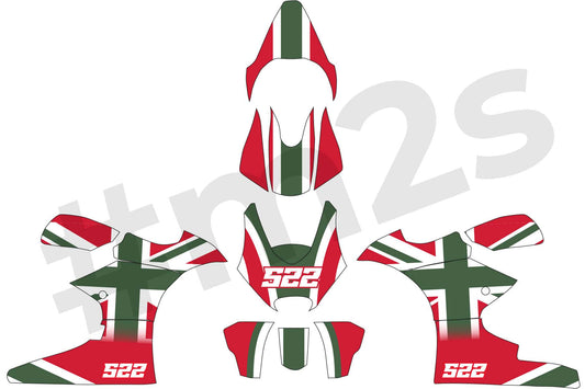 RACE Union Jack - White/BritishRacingGreen/ChimneyRed / 2013+ 