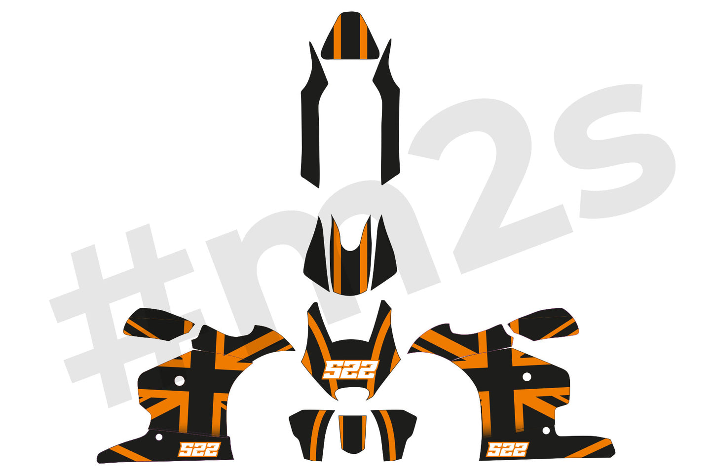 PRO Union Jack - Negro/Naranja/Negro / 2013+